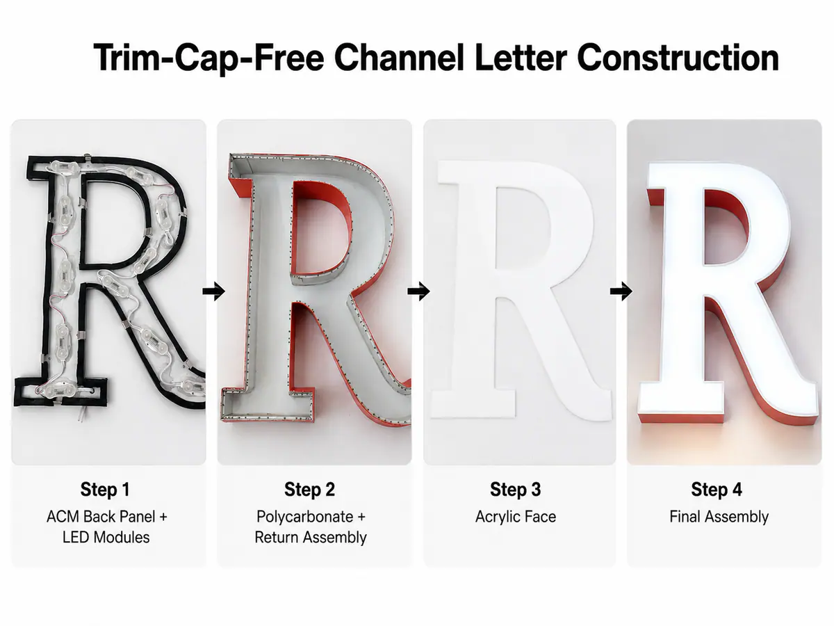 Trim-cap-free construction